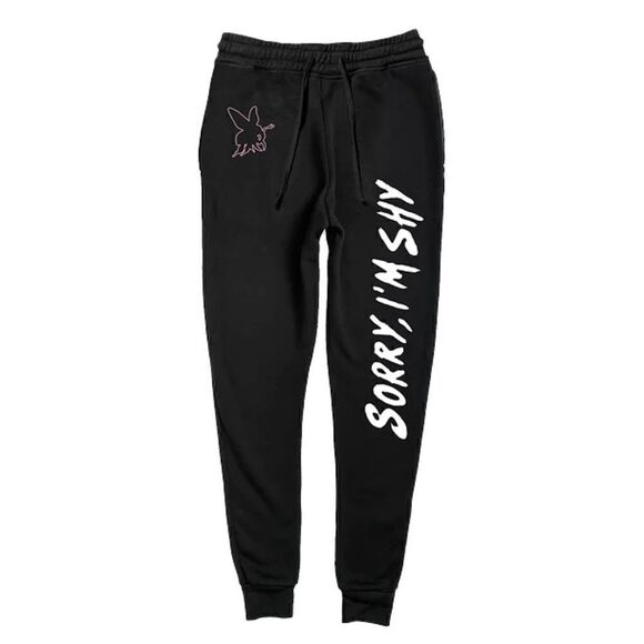 Sorry, Im Shy Black Jogger Pants (XS) - Picture 1 of 8